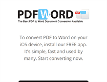 Tablet Screenshot of pdftowordconverter.org